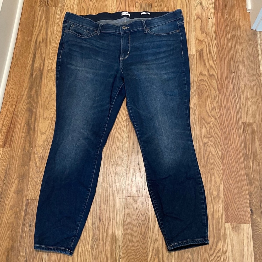 Wondery Jeans Mid Rise Skinny‎ Dark Wash Size 16W Women's Denim